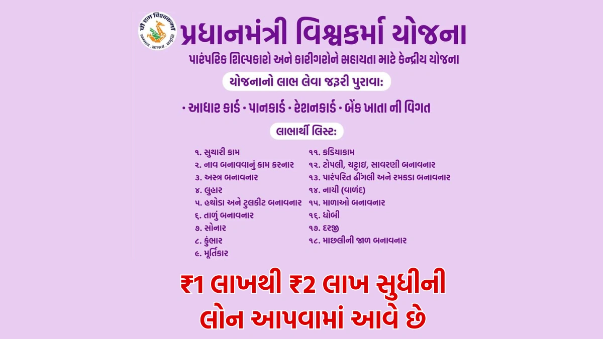 Pm vishwakarma yojana gujarat